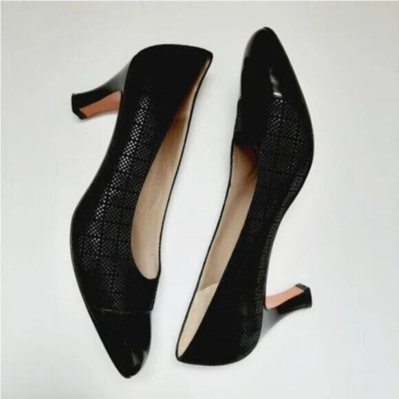 SALVATORE FERRAGAMO Classic Black Heel Pumps Sz 8.5 AA - Picture 6 of 10